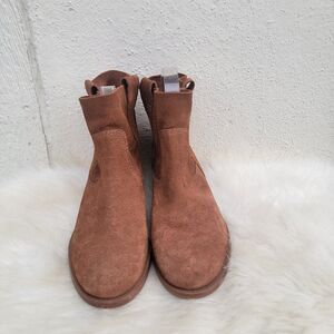 Gianni Bini Take Five Brown Suede Leather Ankle Boots Wmns Size 6 boho Festival